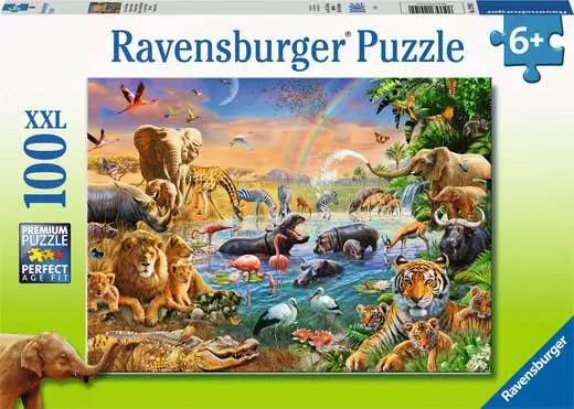 Savannah Jungle Waterhole Puzzle (100pc)
