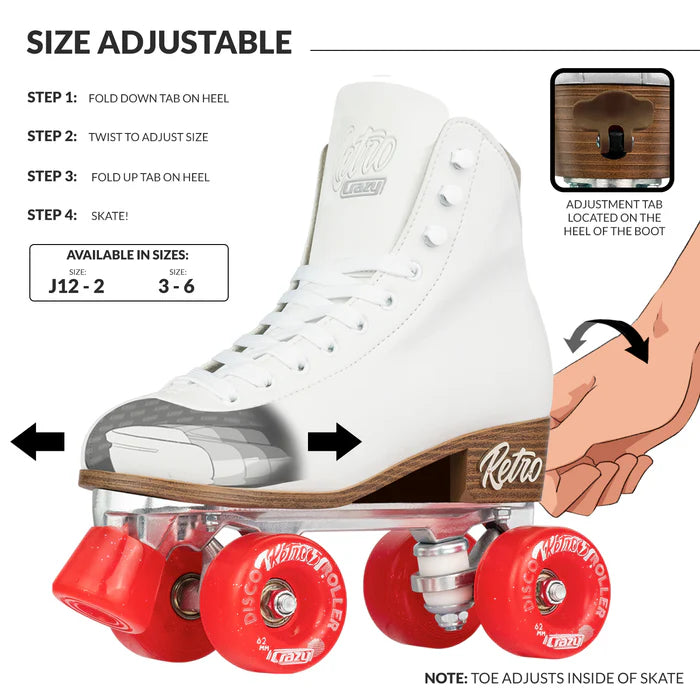 Crazy Skates - Retro Size-Adjustable Skates