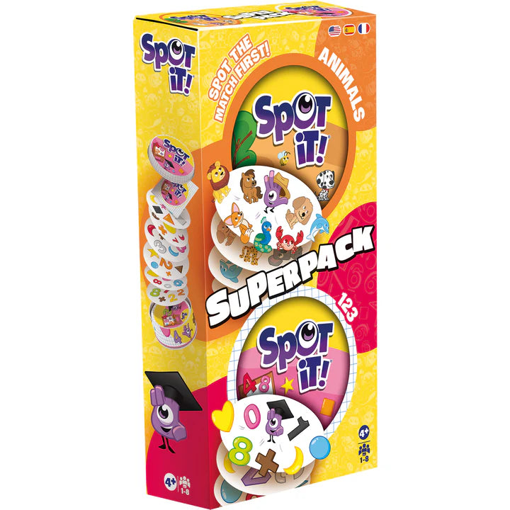 Spot It!: Kids SuperPack Animals + Numbers