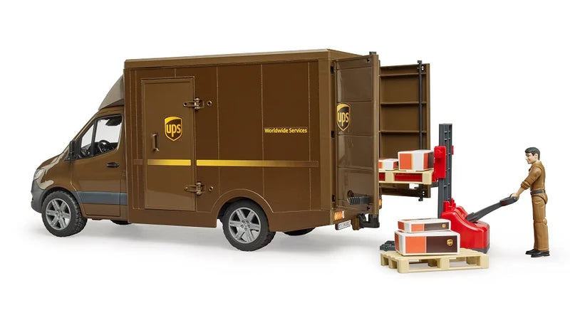 Sprinter UPS Truck with Manually Operated Pallet Jack