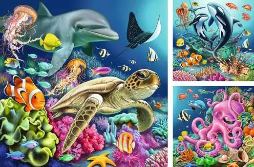 Underwater Splendor - 3 Puzzles (49pc ea.)
