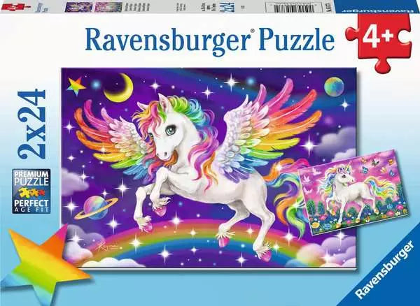 Unicorns & Pegasus 2 Puzzle Duo (24pc ea.)