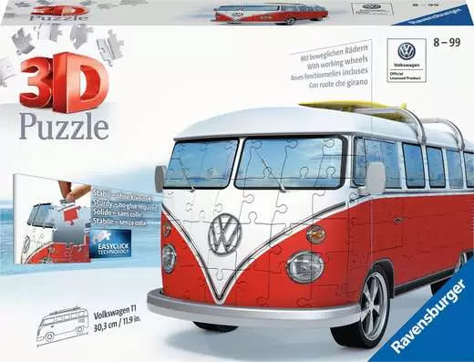 3D Puzzle Car - Volkswagen T1 Bus Surfer Edition (162pc)