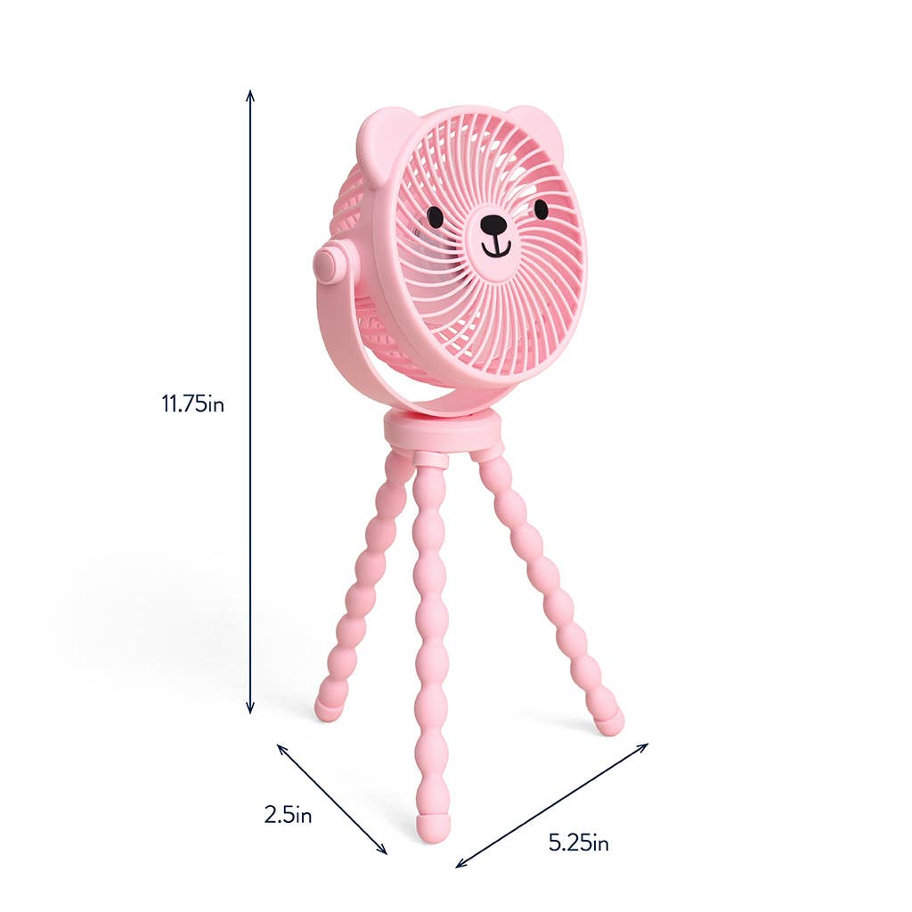 Breeze 3-Speed Stroller Fan - Pink