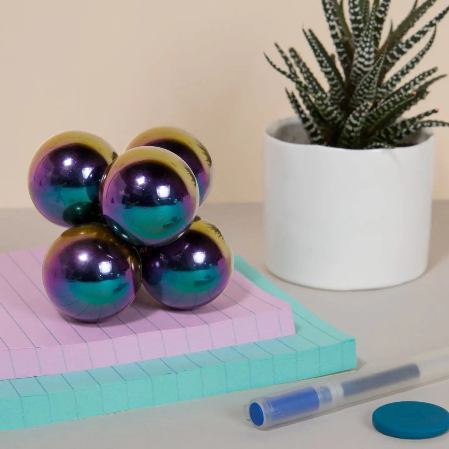 Gunmetal Magnet Balls - Set of 3