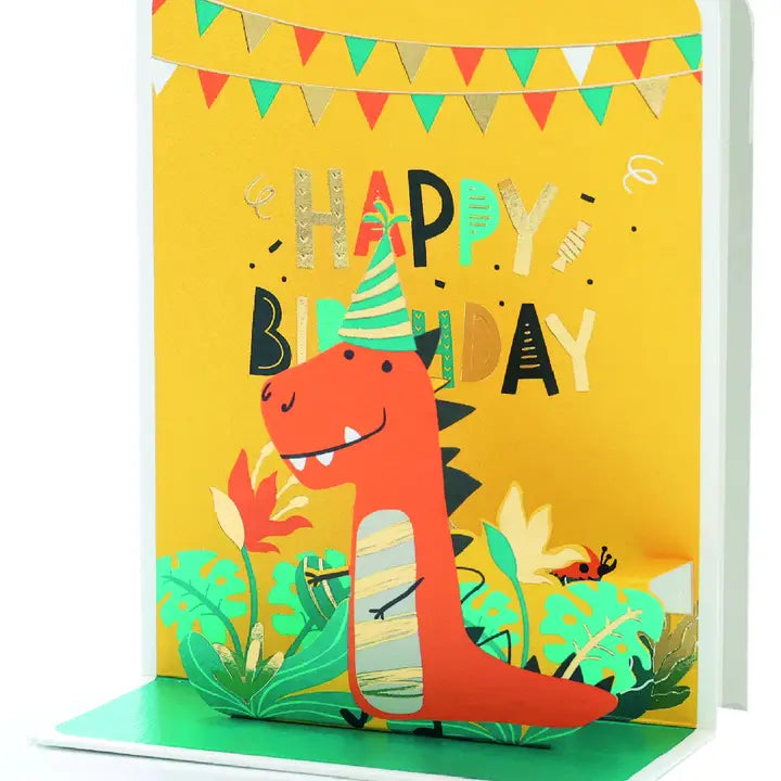Dinosaur Happy Birthday Pop Up Card