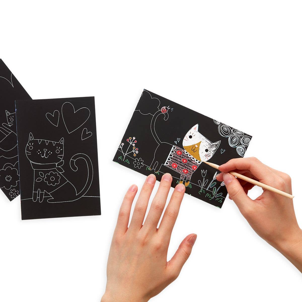 Scratch & Scribble Mini Kit - Cutie Cats (7 PC Set) · Childish Toy Shop