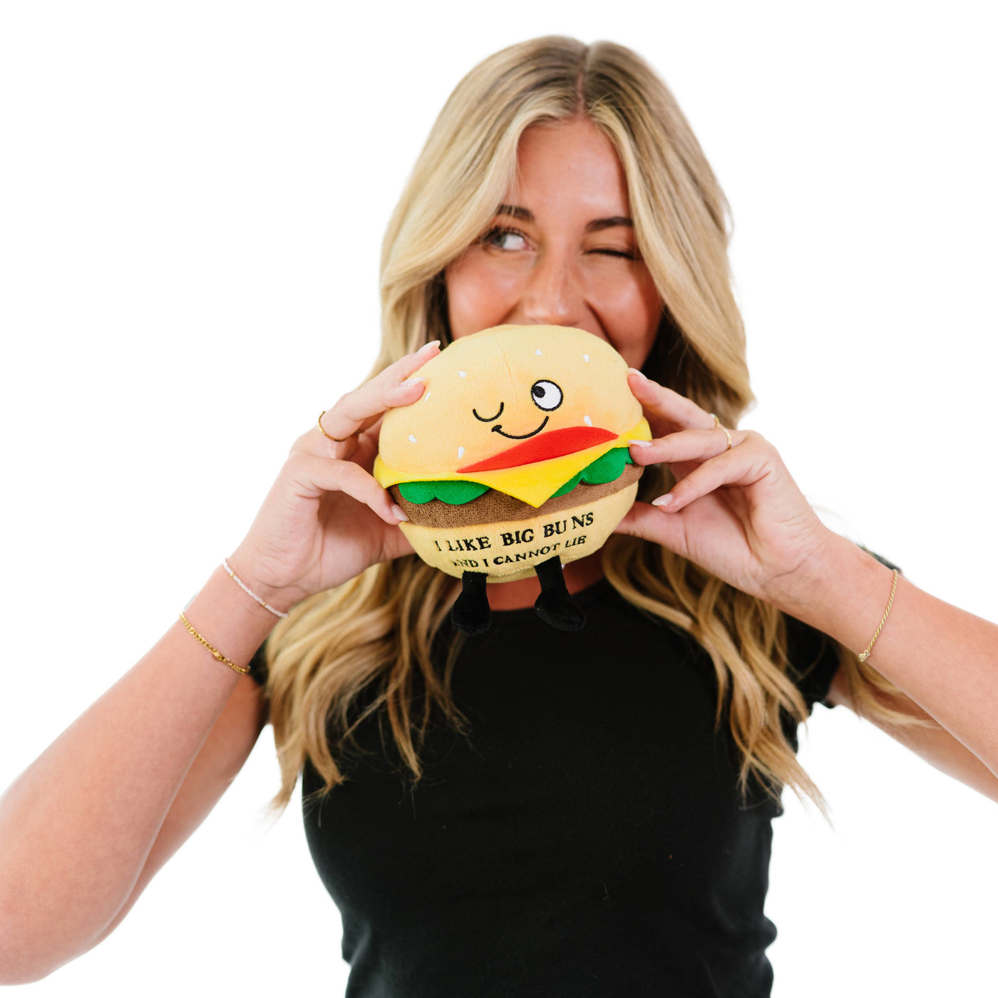 Funny Burger Plush  White Elephant Gift For Friends Toy Cute