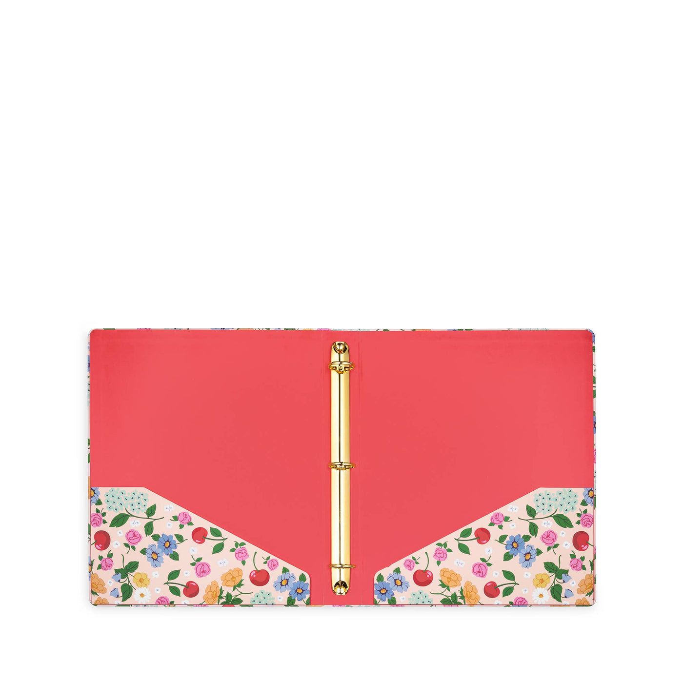 Three Ring Binder, Flowers and Fruit