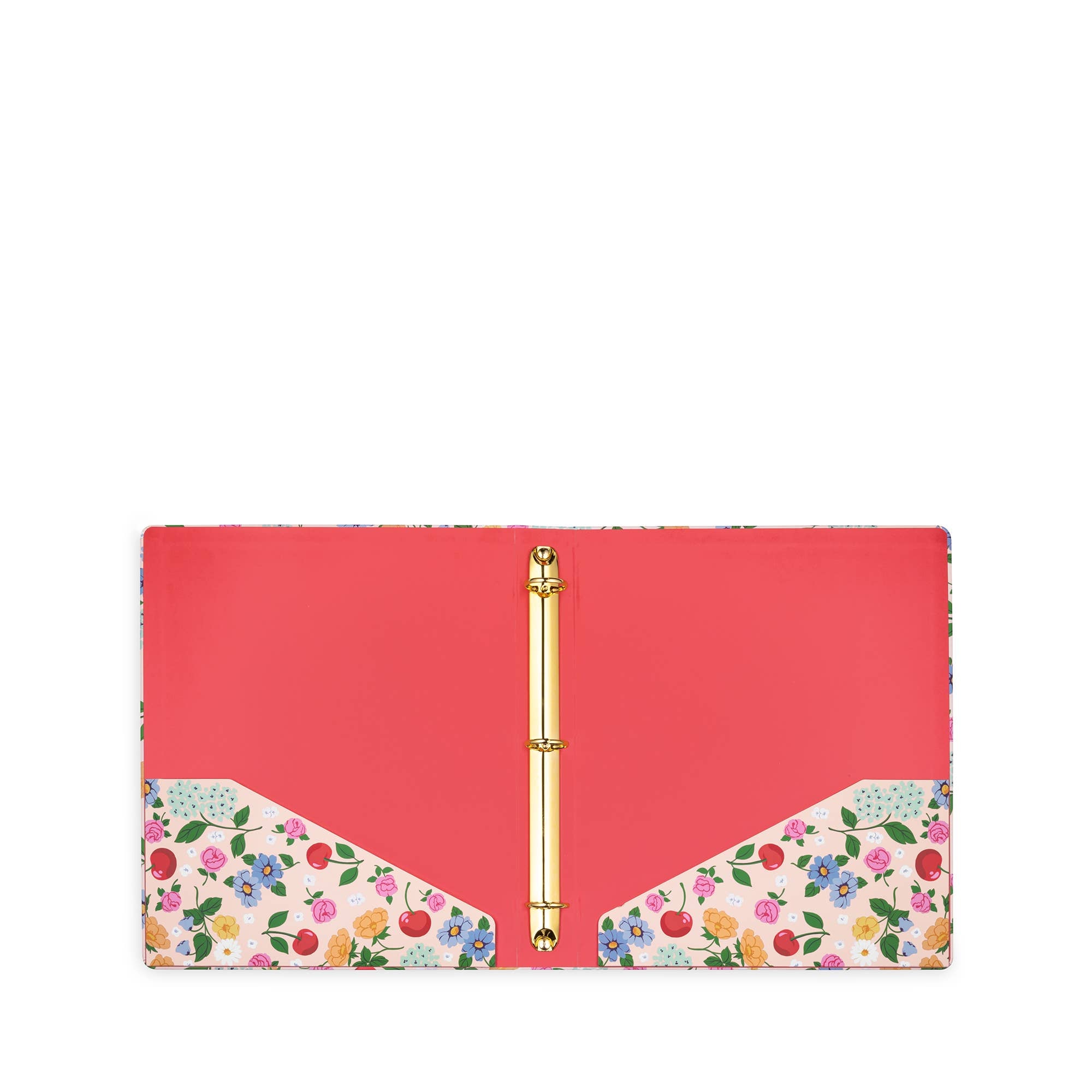 Three Ring Binder, Flowers and Fruit