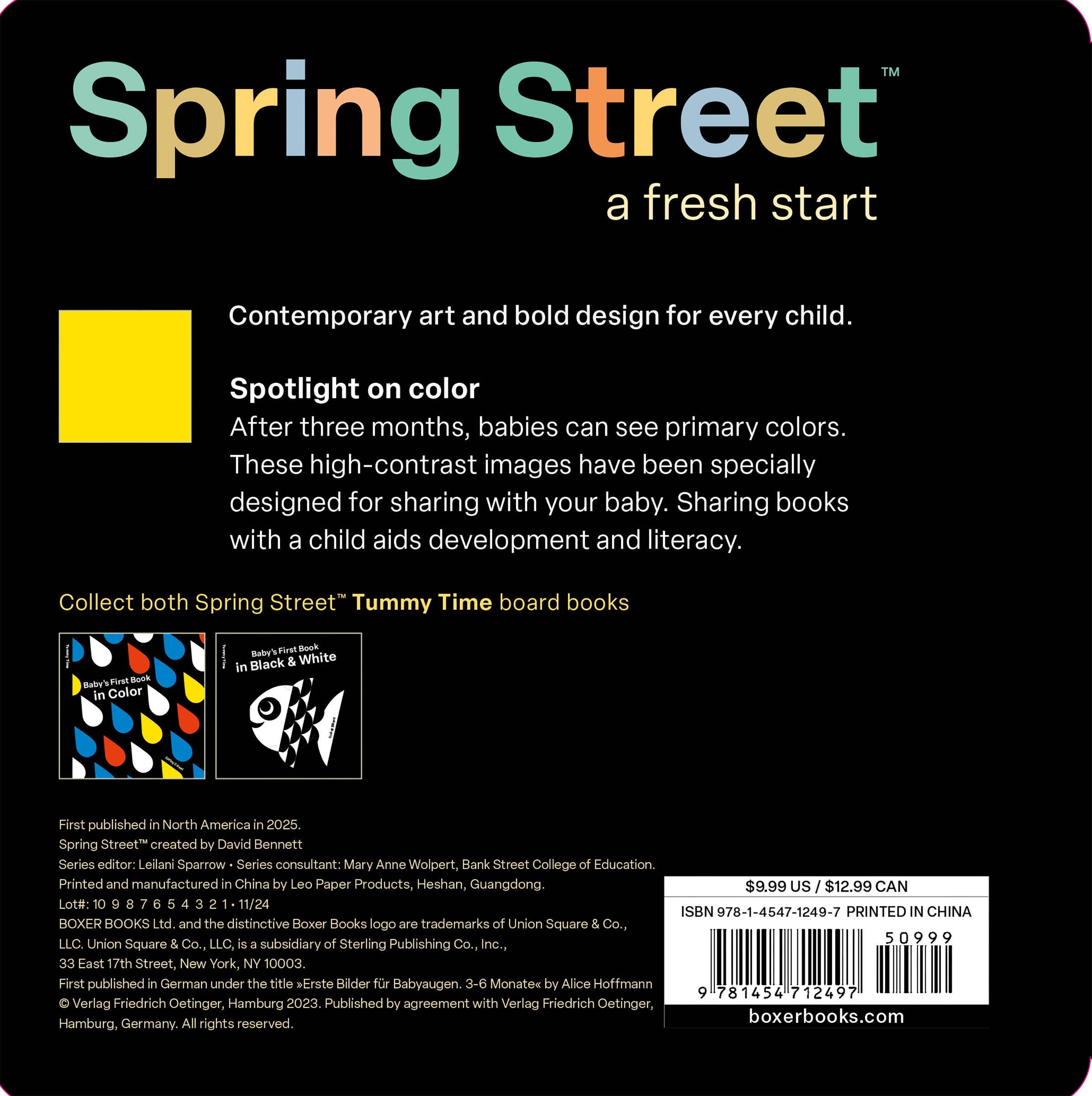 Spring Street Tummy Time: Baby's First Book in Color