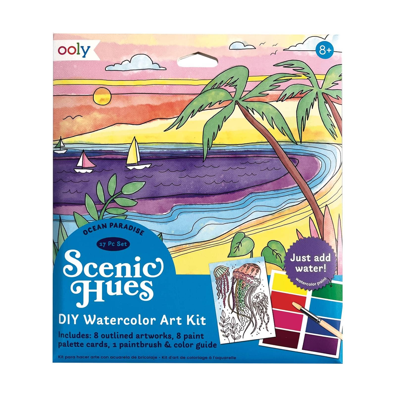 Scenic Hues: D.I.Y. Watercolor Art Kit - Ocean Paradise