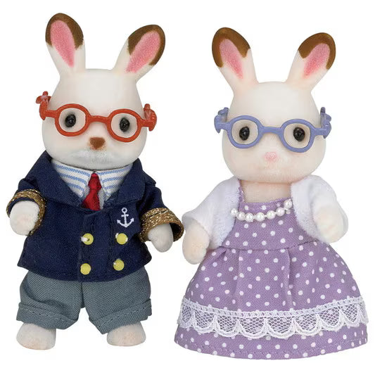 Calico Critters - Chocolate Rabbit Grandparents