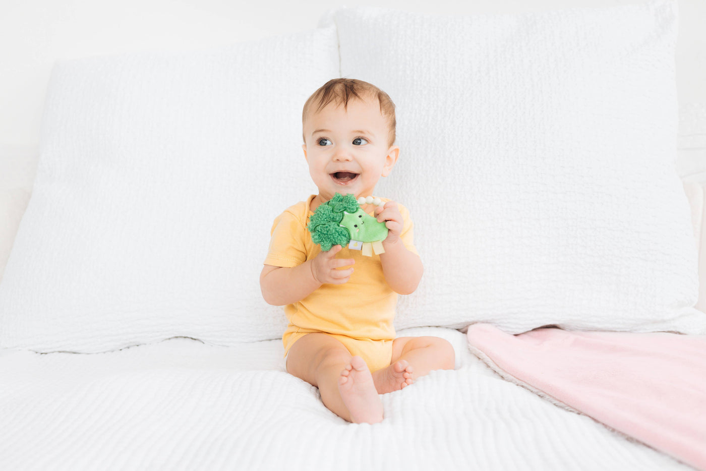 Broccoli Crinkle Baby Teether