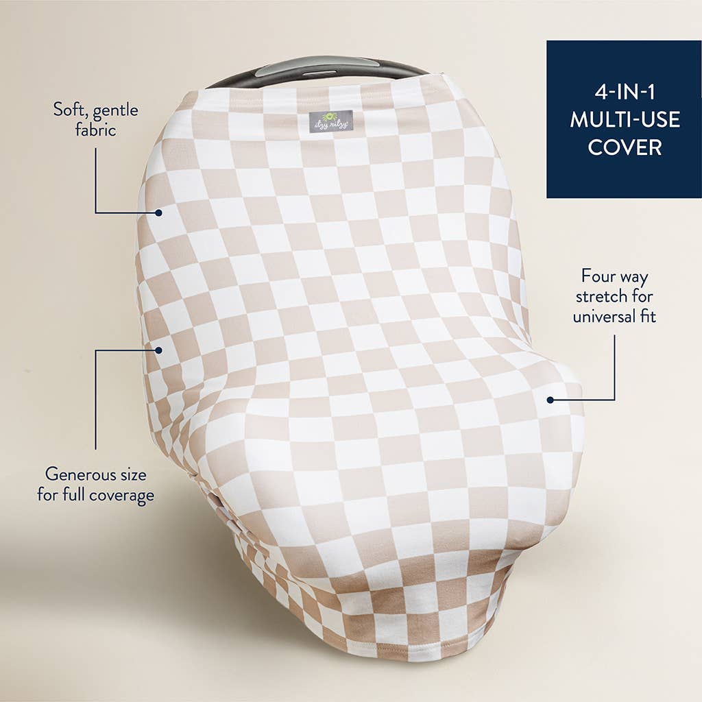 Taupe Checkerboard - 4-in-1 multi-use cover