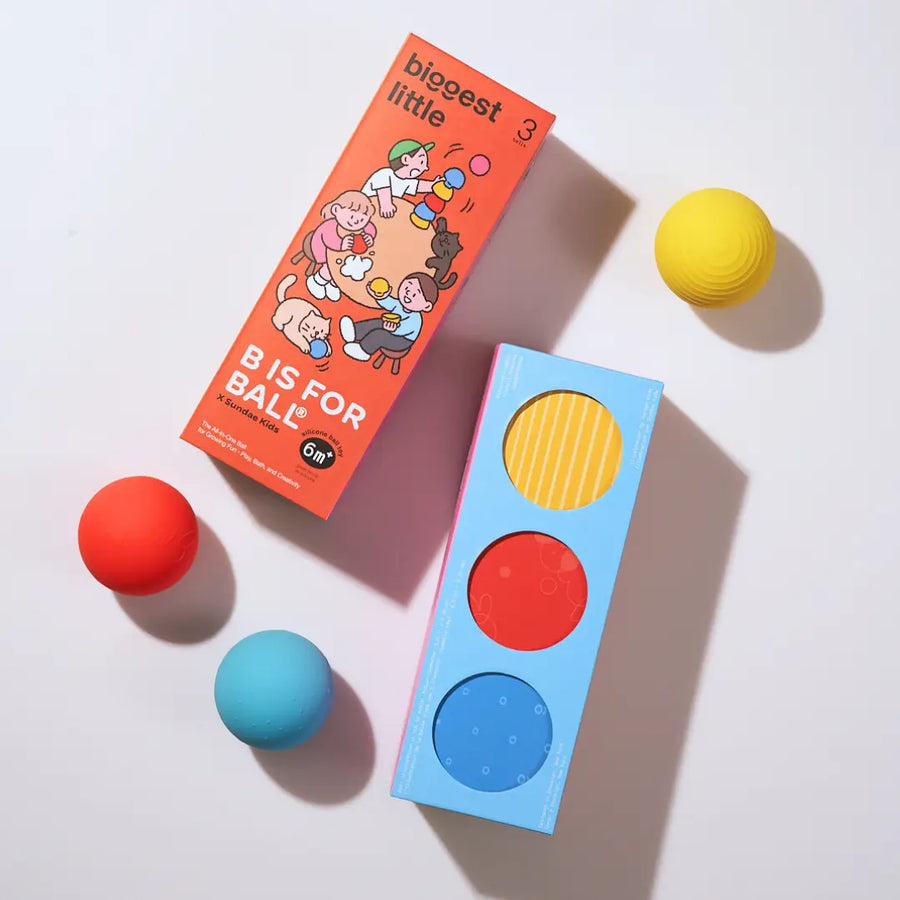 B is for Ball - Set of 3 in Choo Choo Train Box