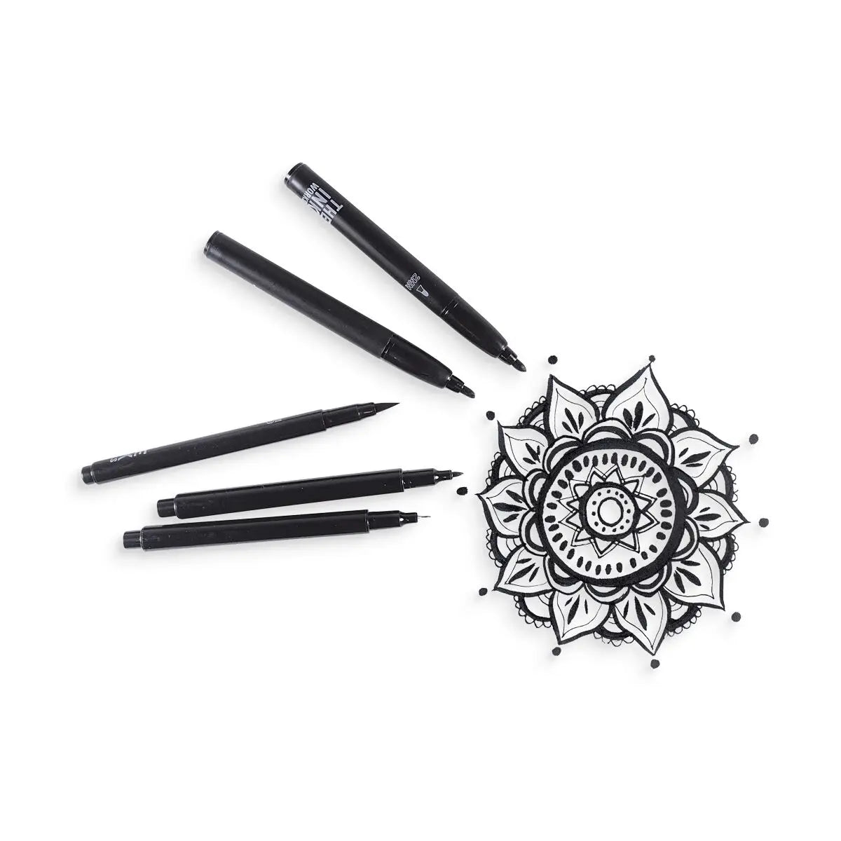 The Ink Works: Assorted Black Markers (Set of 5)
