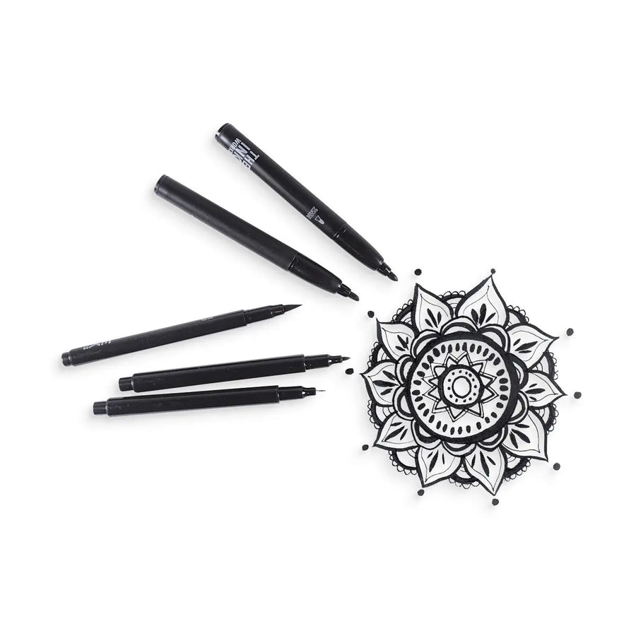 The Ink Works: Assorted Black Markers (Set of 5)