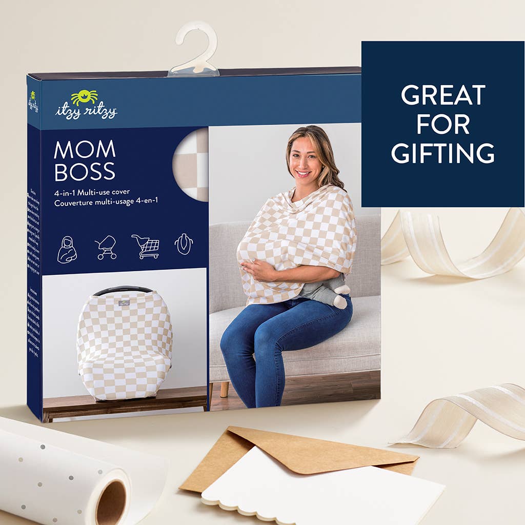 Taupe Checkerboard - 4-in-1 multi-use cover