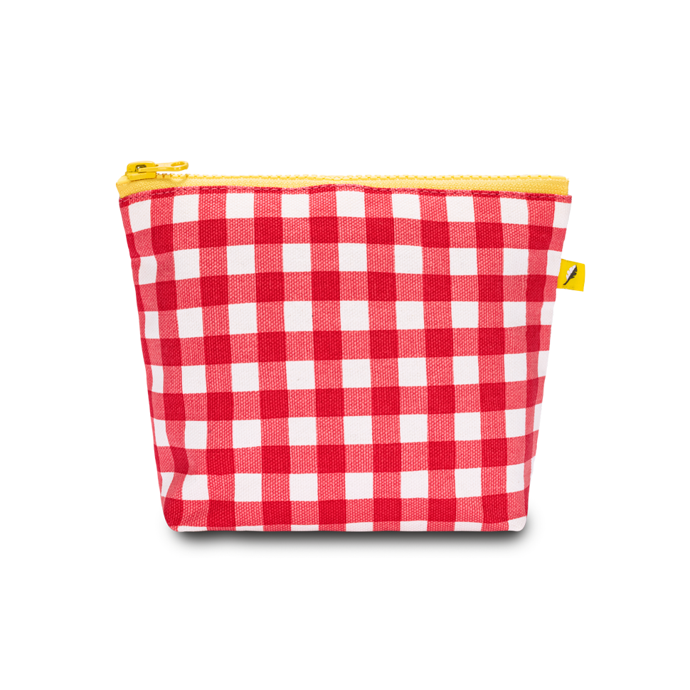 Tiny Zip - Gingham Red