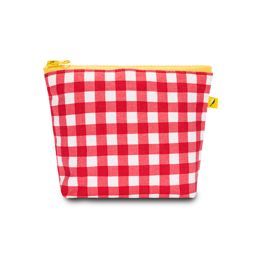 Tiny Zip - Gingham Red