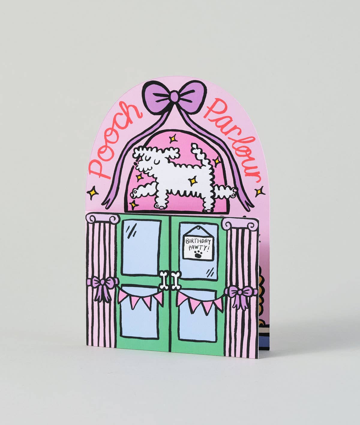'Pooch Parlour' Fold Out Kid's Birthday Card