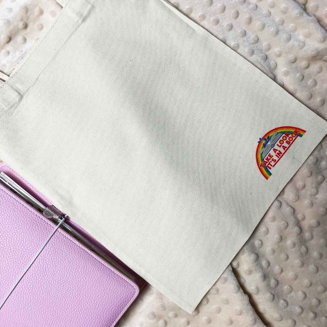 Reading Rainbow Canvas Tote