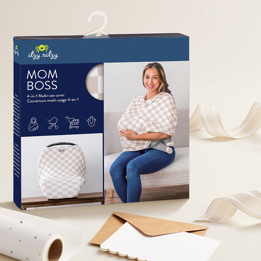 Taupe Checkerboard - 4-in-1 multi-use cover