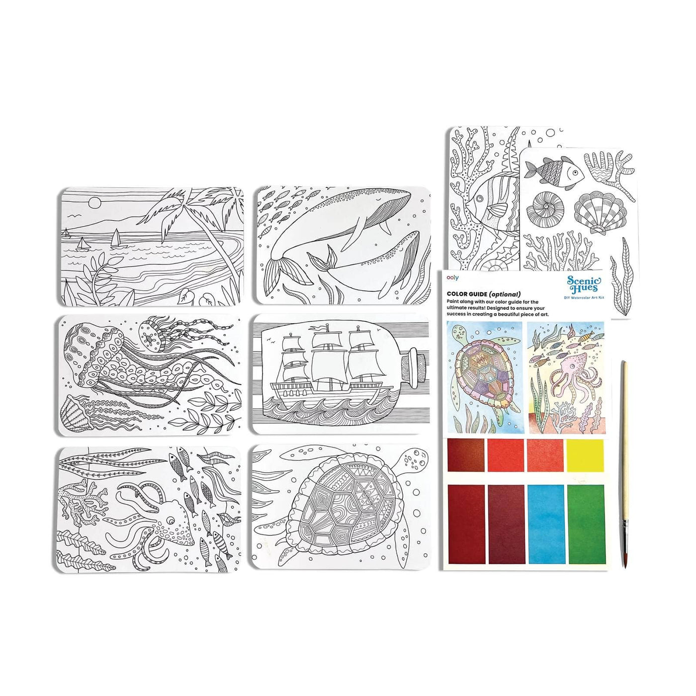 Scenic Hues: D.I.Y. Watercolor Art Kit - Ocean Paradise