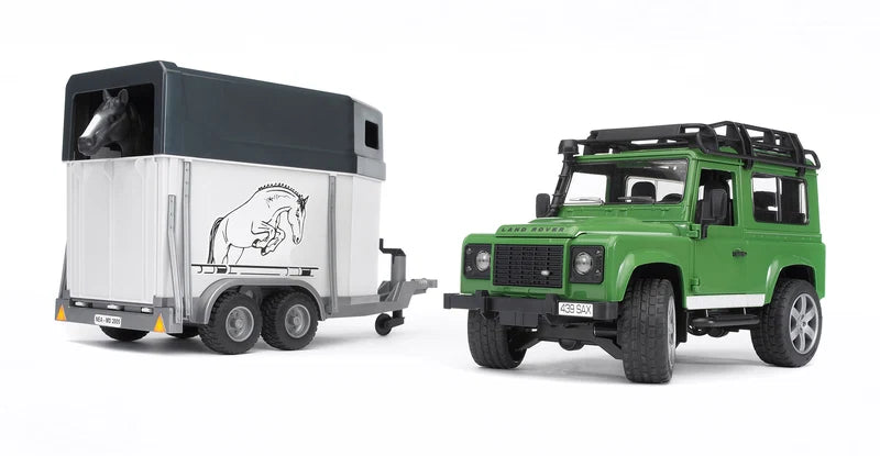 Land Rover Defender w/ Horse & Trailer