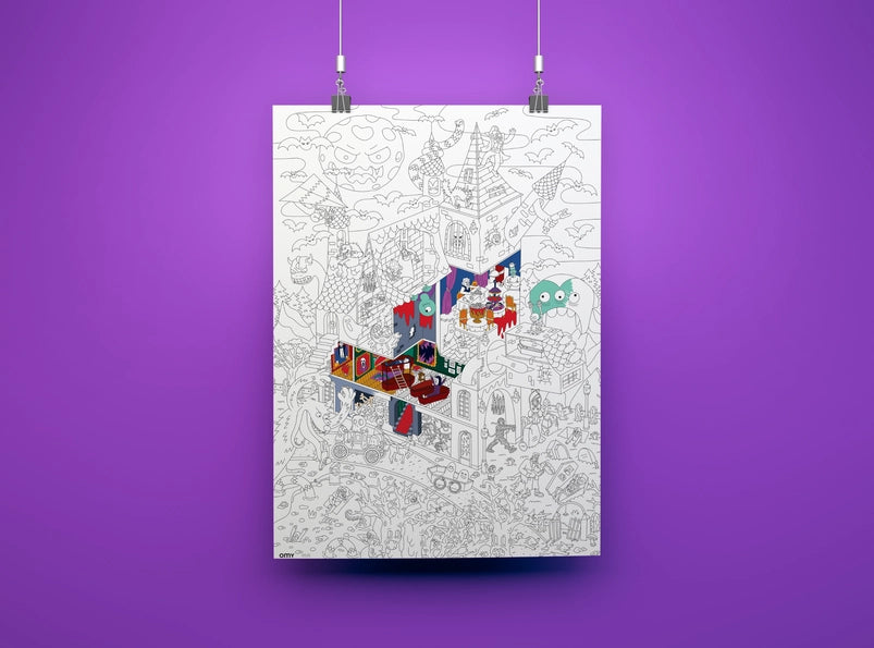 Vampire Giant Coloring Poster with Stickers